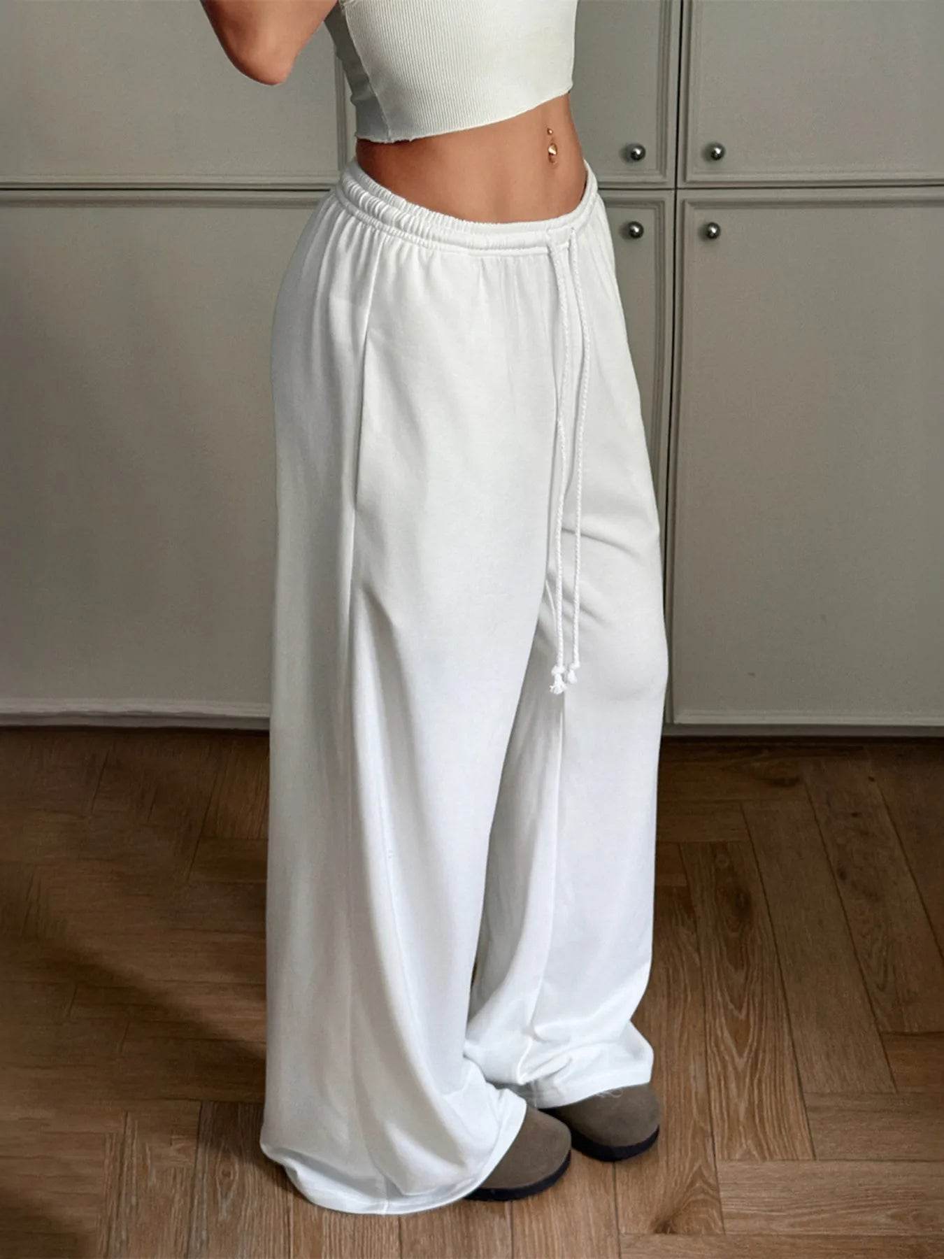Relaxed Wide Leg Drawstring Pants - Ultim8 Designs 4 U