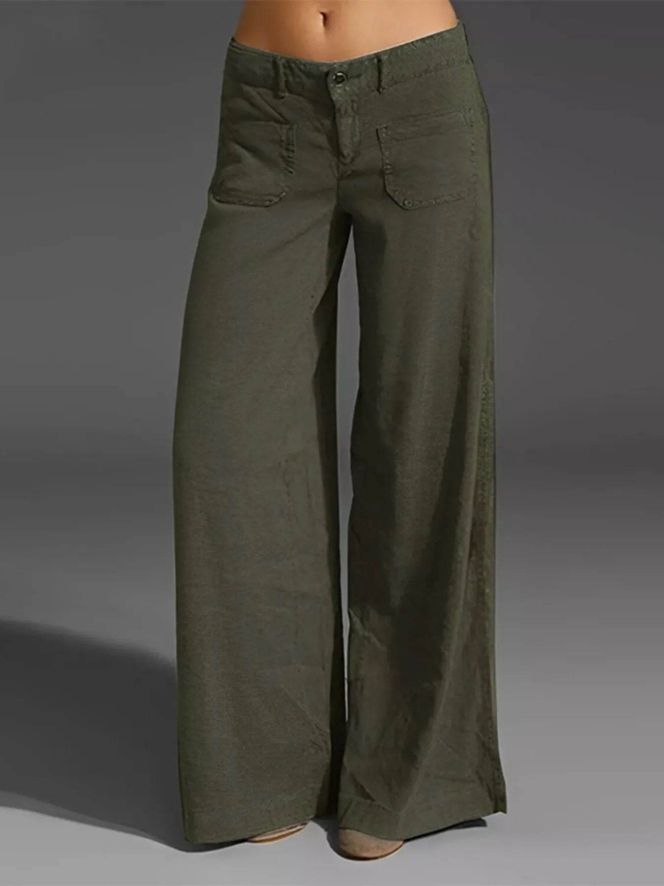 Full Size Wide Leg Pants with Pockets Plus Size - Ultim8 Designs 4 U