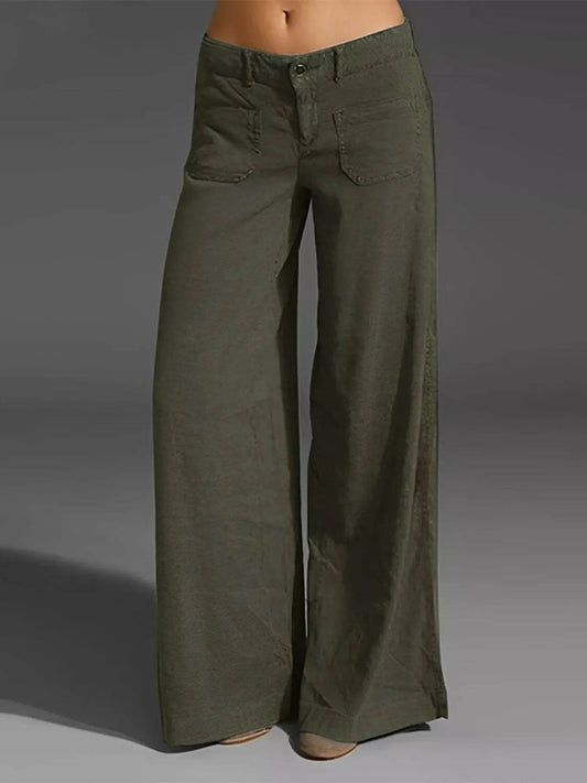 Full Size Wide Leg Pants with Pockets Plus Size - Ultim8 Designs 4 U