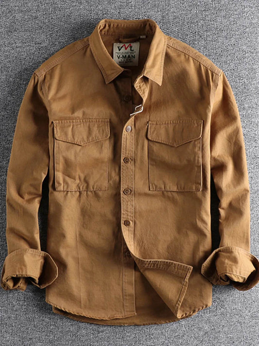 Men's Plus Size Button Up Shirt with Chest Pockets - Ultim8 Designs 4 U