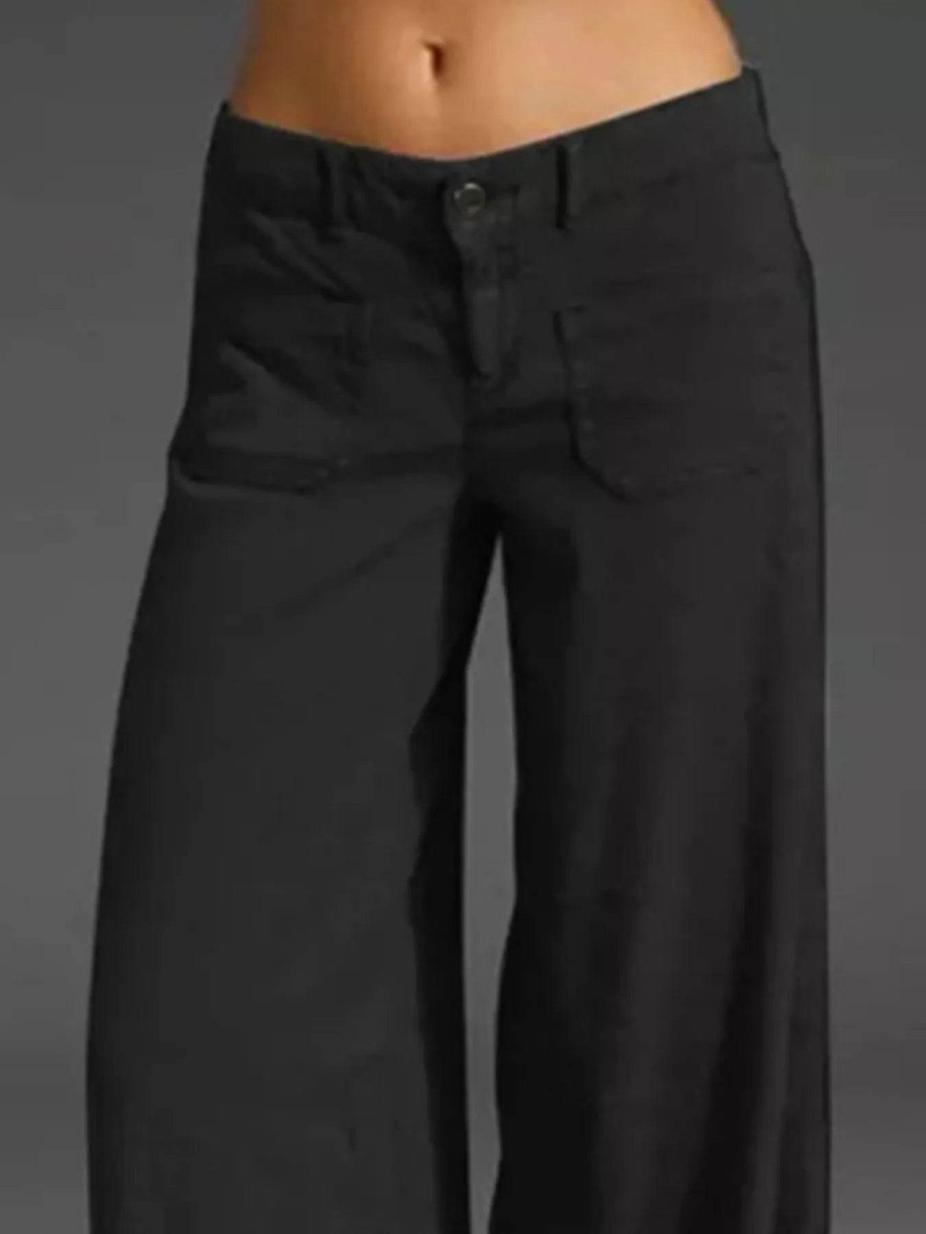 Full Size Wide Leg Pants with Pockets Plus Size - Ultim8 Designs 4 U