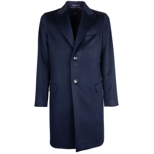 Made in Italy Blue Cashmere Men Jacket