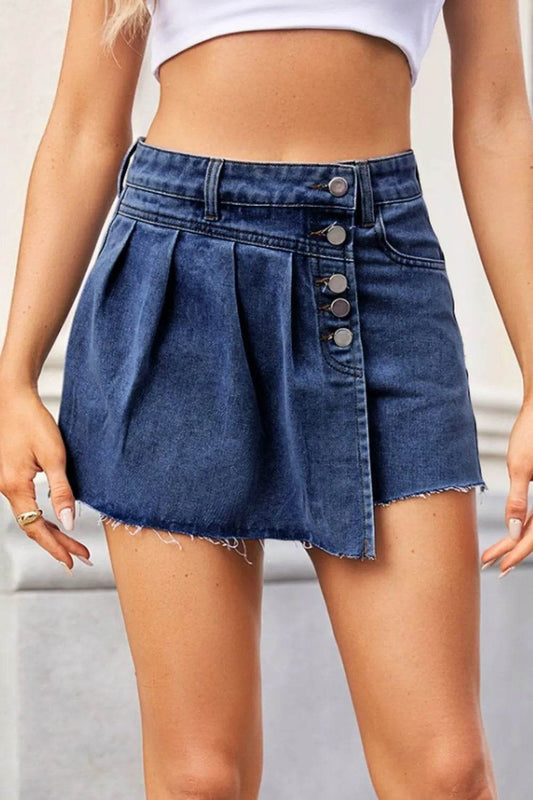 Raw Hem Denim skort - Ultim8 Designs 4 U