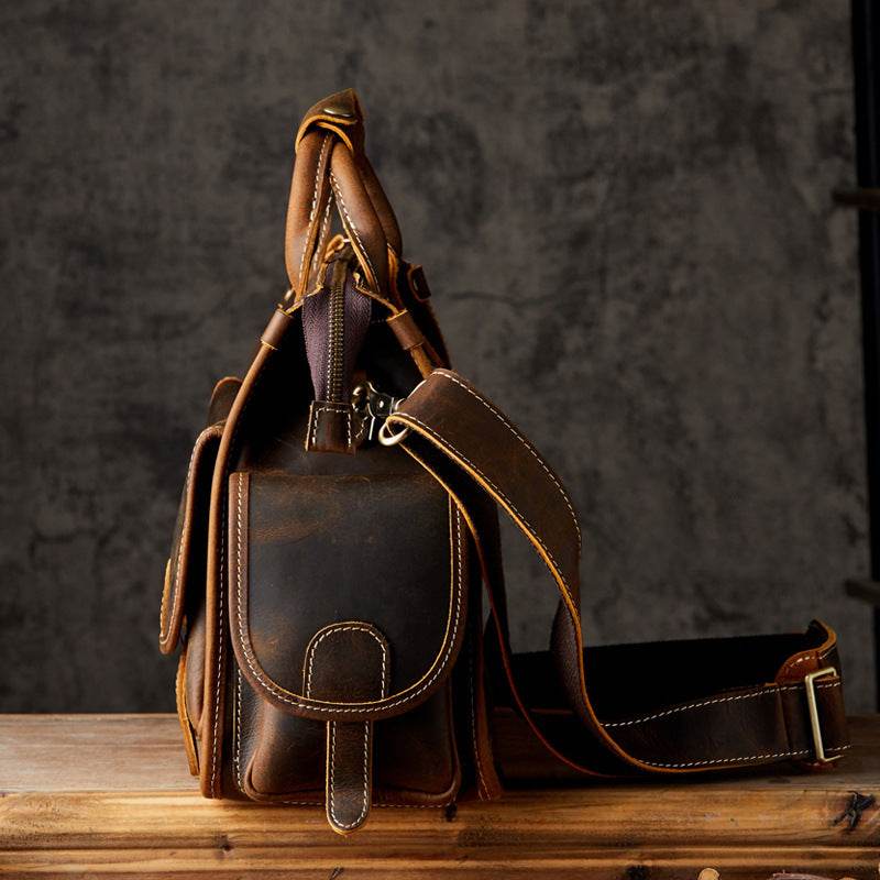 Men's Fashion Personality Leather Postman Handbag - Ultim8 Designs 4 U