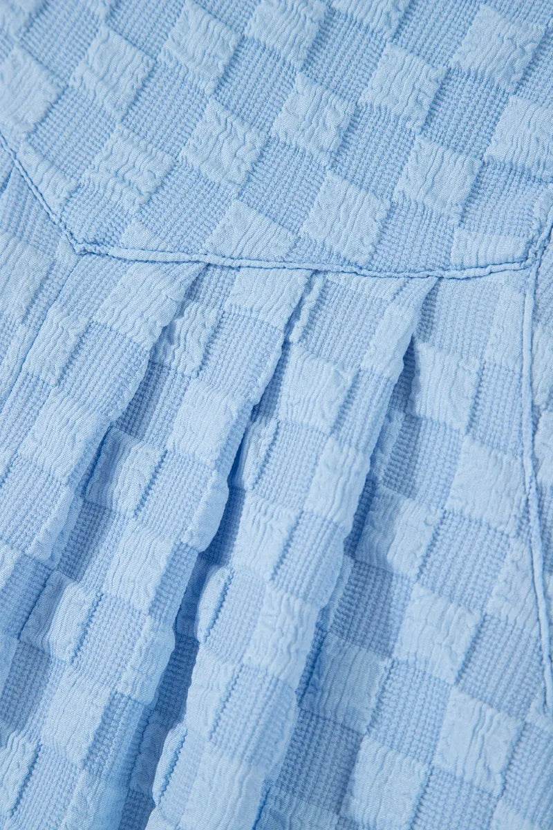 Checkered Pocketed Wide Leg Overalls - Ultim8 Designs 4 U