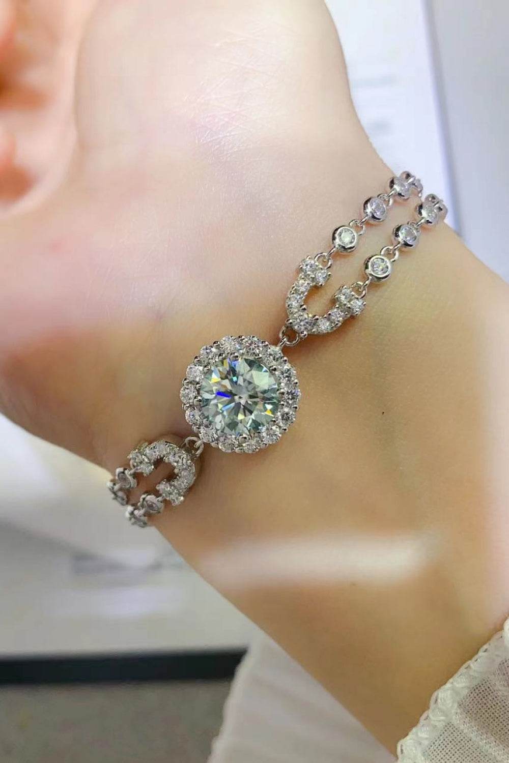 2 Carat Moissanite Double-Layered Bracelet - Ultim8 Designs 4 U