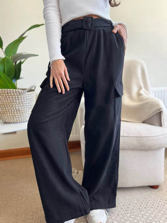 High-Waisted Wide-Leg Pants - Ultim8 Designs 4 U