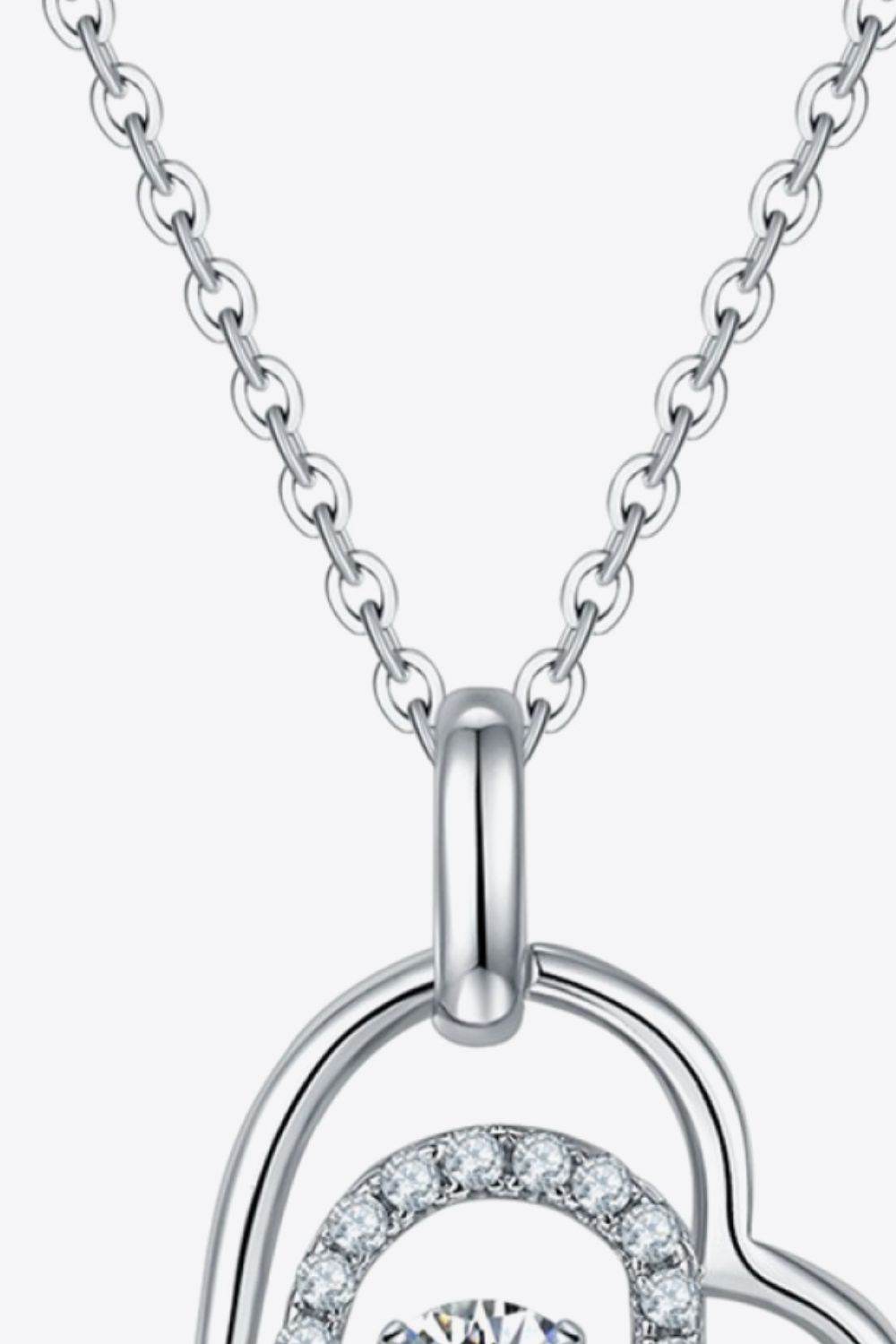 Moissanite Heart Pendant Necklace - Ultim8 Designs 4 U