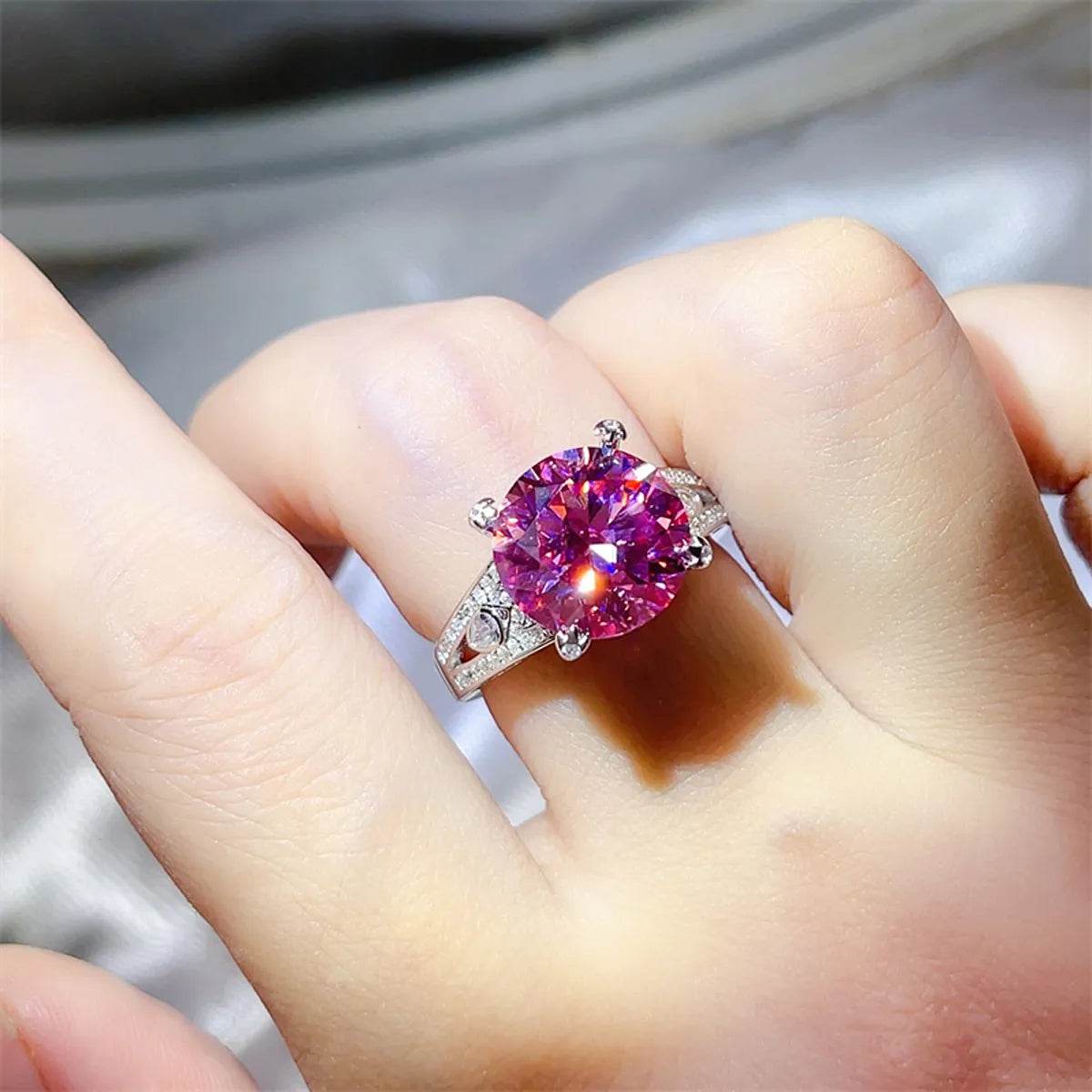 5 Carat Moissanite 925 Sterling Silver Ring - Ultim8 Designs 4 U