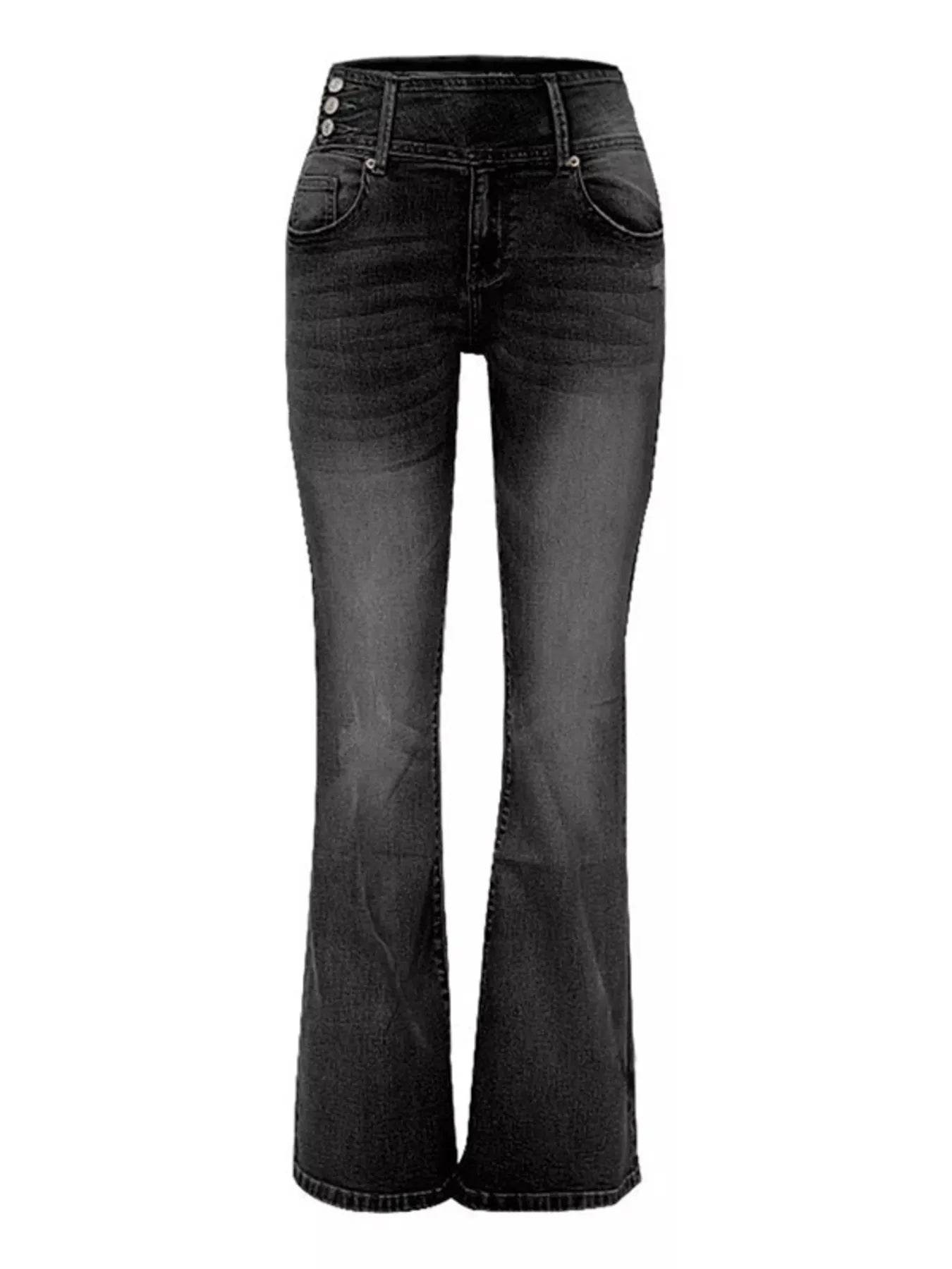 Full Size Vintage Wash Flare Jeans Plus Size - Ultim8 Designs 4 U