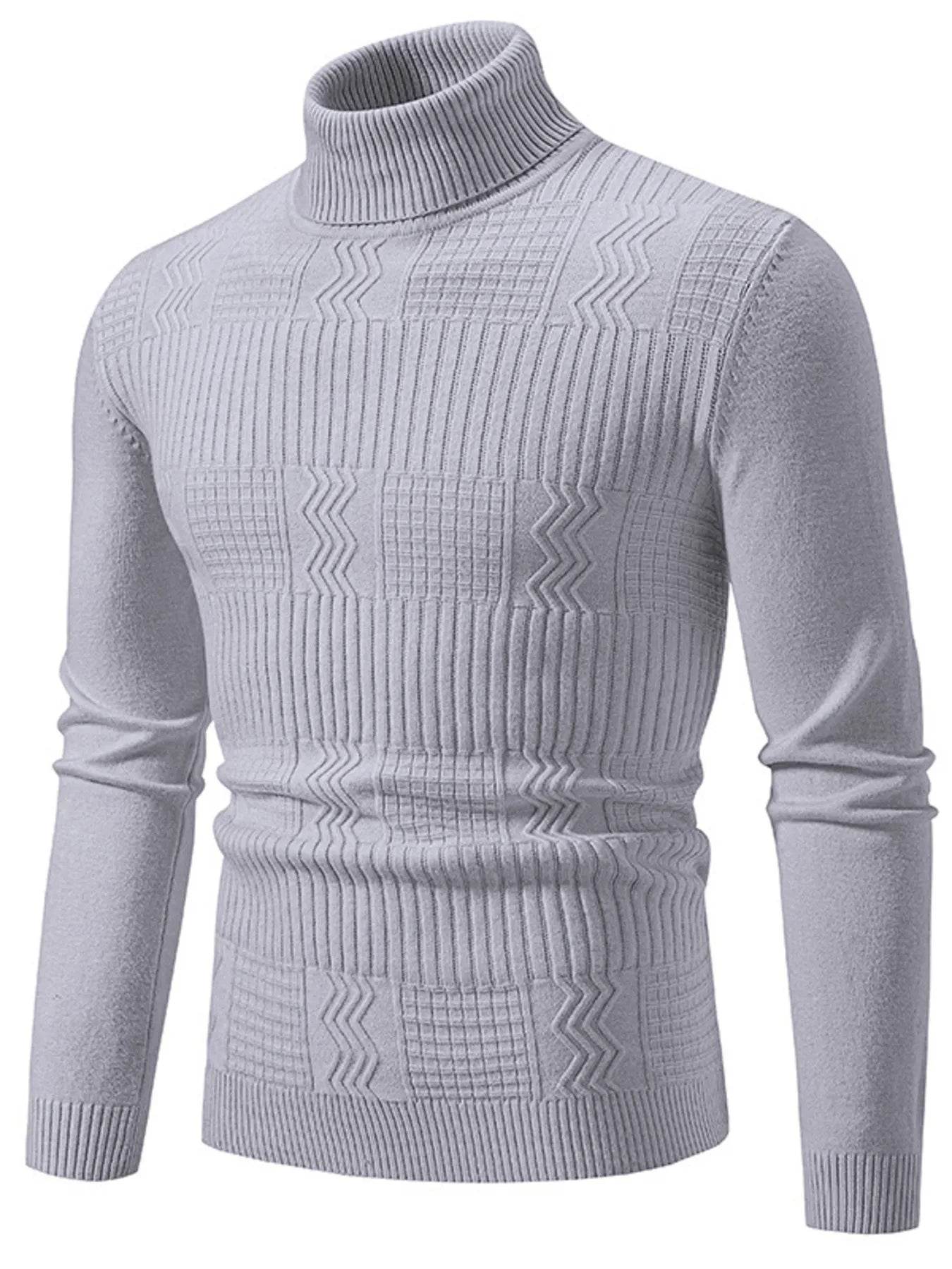 Men's Turtleneck Long Sleeve Sweater - Ultim8 Designs 4 U