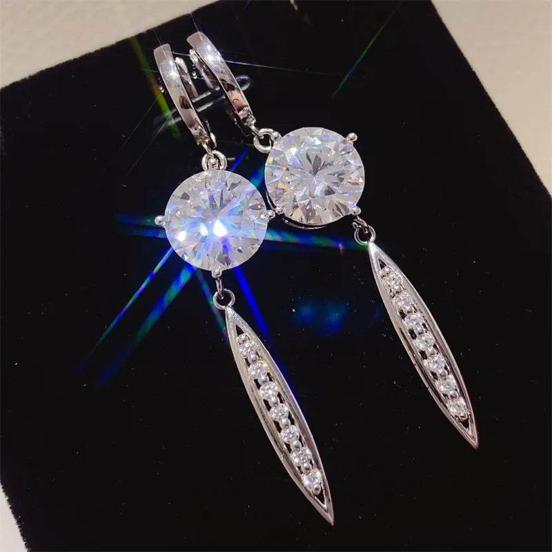 10 Carat Moissanite 925 Sterling Silver Earrings - Ultim8 Designs 4 U