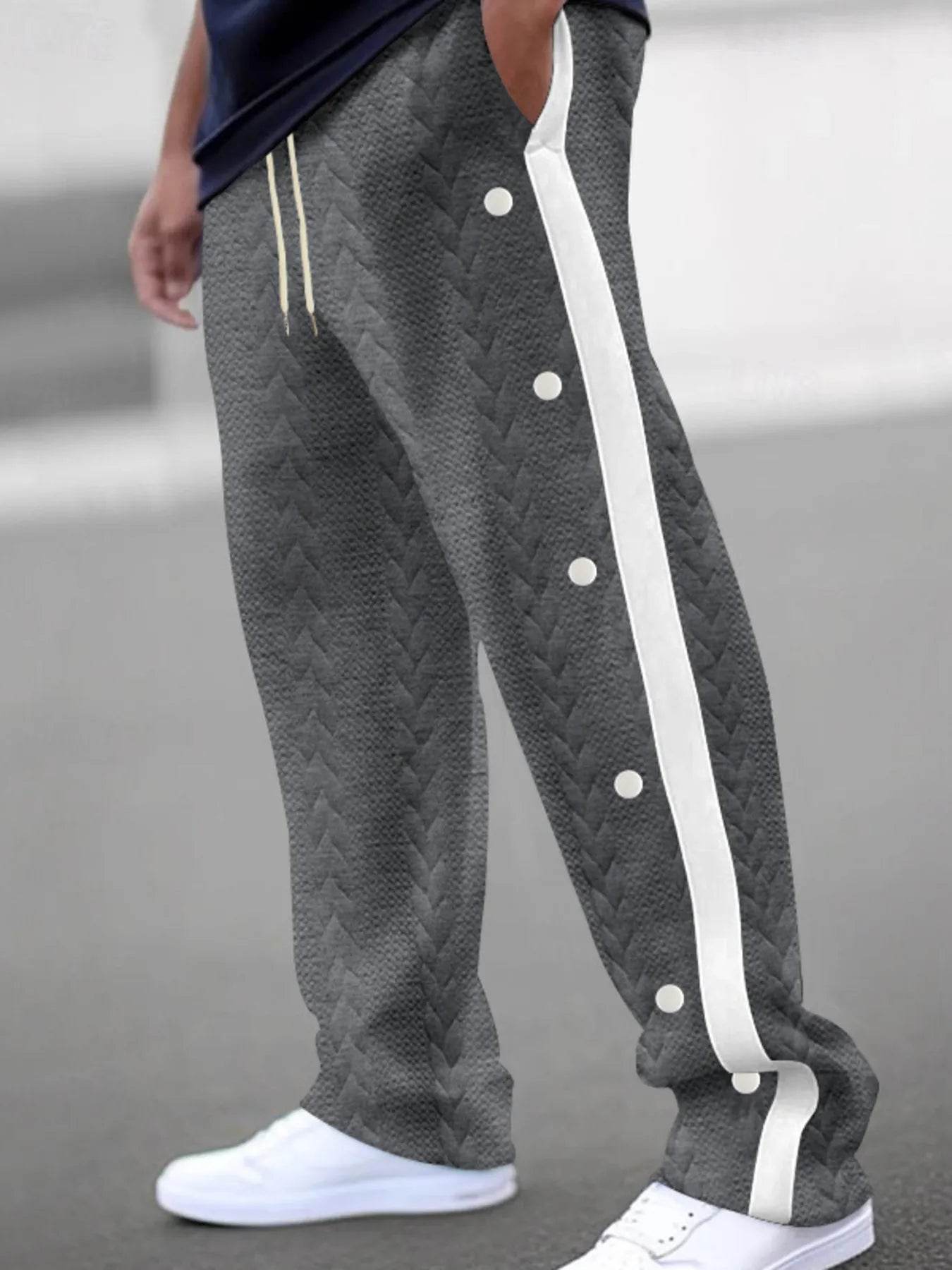 Men's Full Size Textured Drawstring Pants Plus Size - Ultim8 Designs 4 U