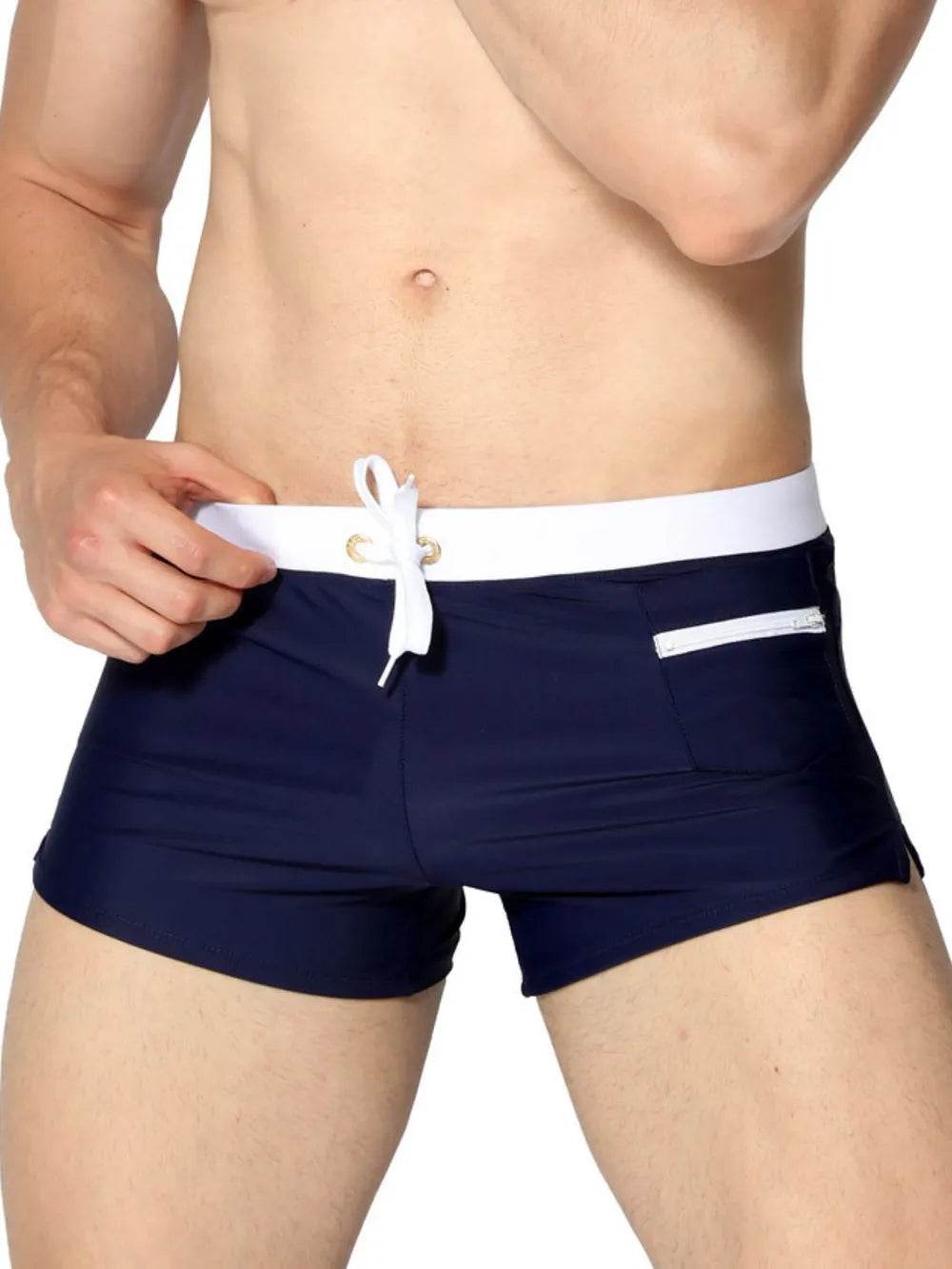 Men's Drawstring Contrast Swim Shorts - Ultim8 Designs 4 U