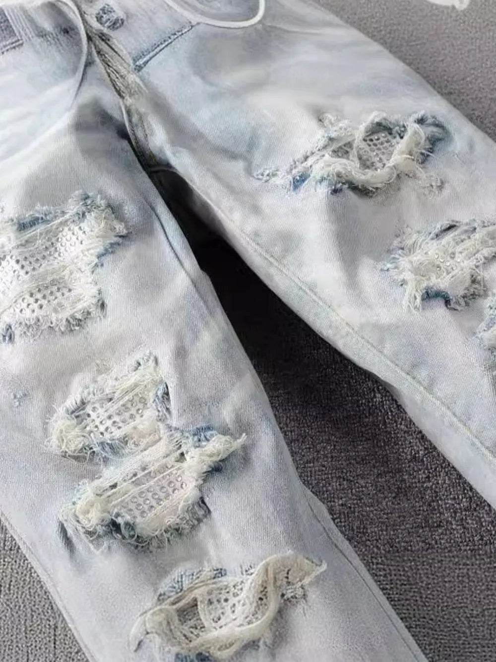 Men's Distressed Jeans with Pockets - Ultim8 Designs 4 U