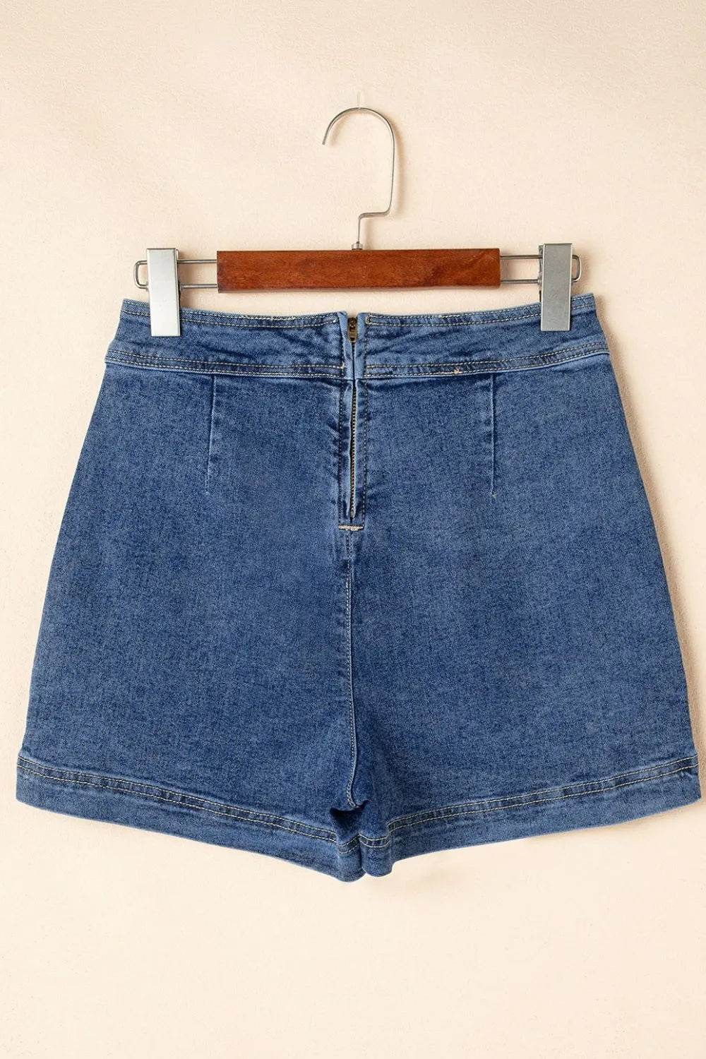 Asymmetrical Denim Skort with Pockets - Ultim8 Designs 4 U