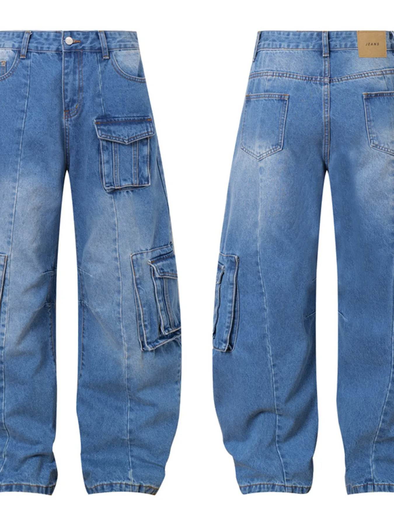 Men's Wide Leg Cargo Jeans - Ultim8 Designs 4 U