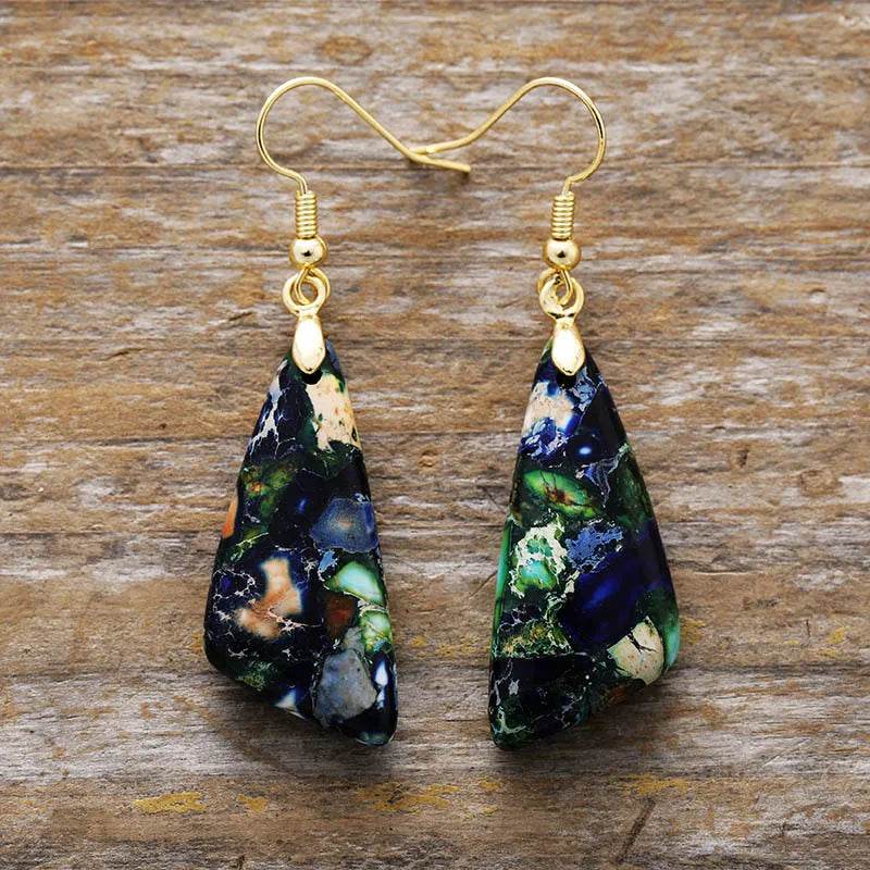 Emperor-Stone Geometric Earrings - Ultim8 Designs 4 U