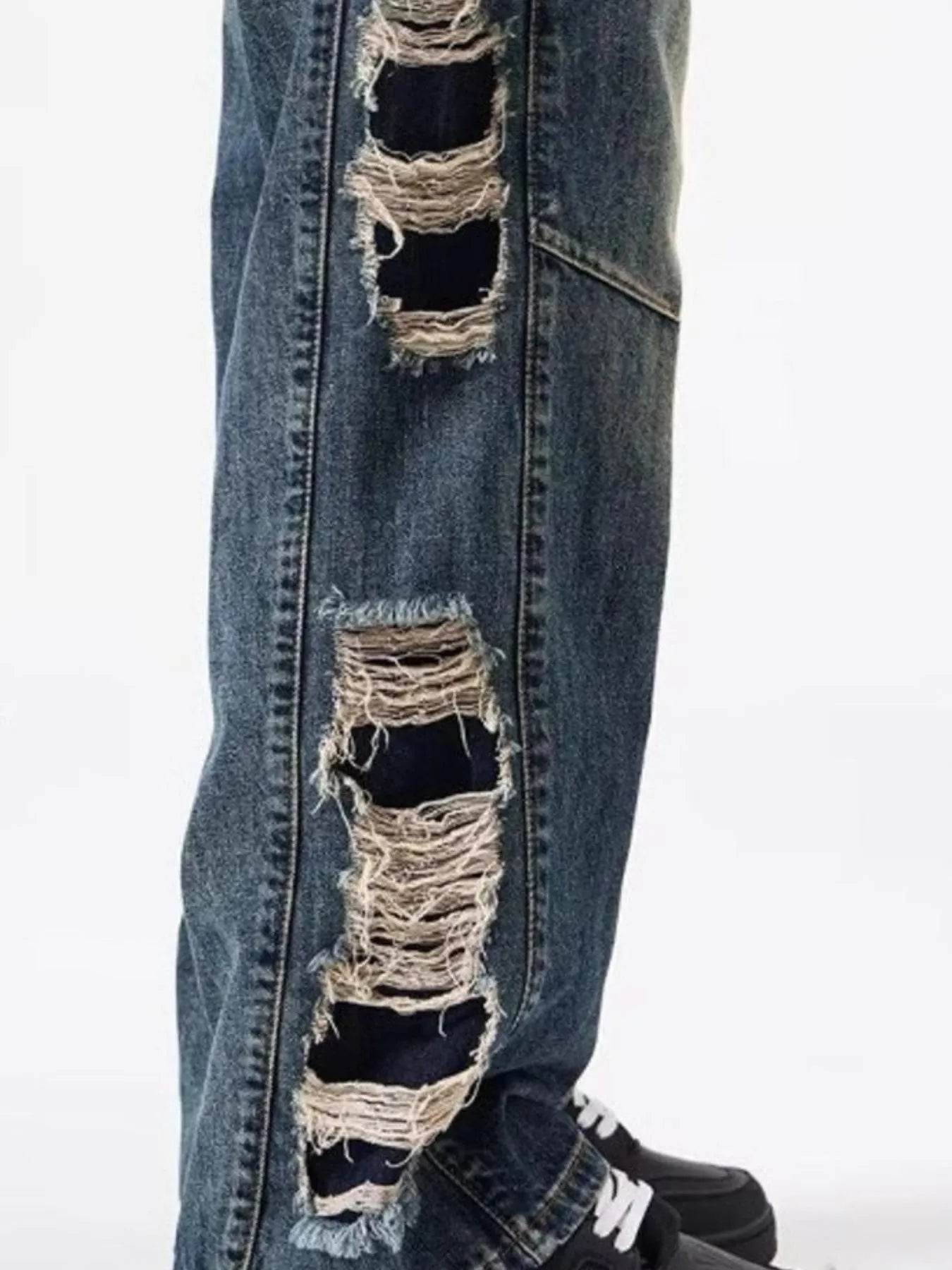 Men's Full Size Distressed Wide Leg Baggy Jeans Plus Size - Ultim8 Designs 4 U