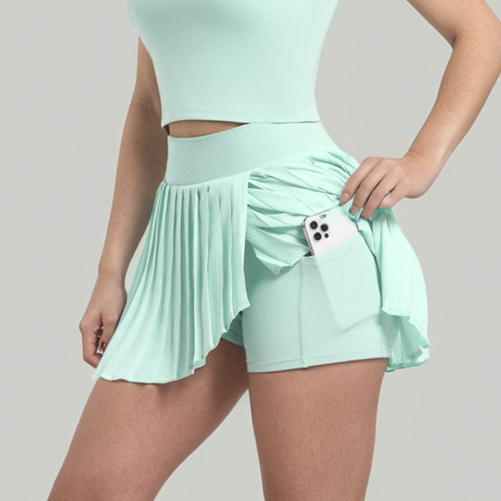Pleated Tennis Skirt Nude Feel Outdoor Leisure Running Fitness Skirt - Ultim8 Designs 4 U