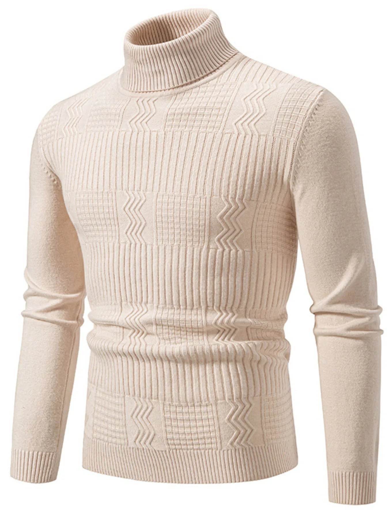 Men's Turtleneck Long Sleeve Sweater - Ultim8 Designs 4 U
