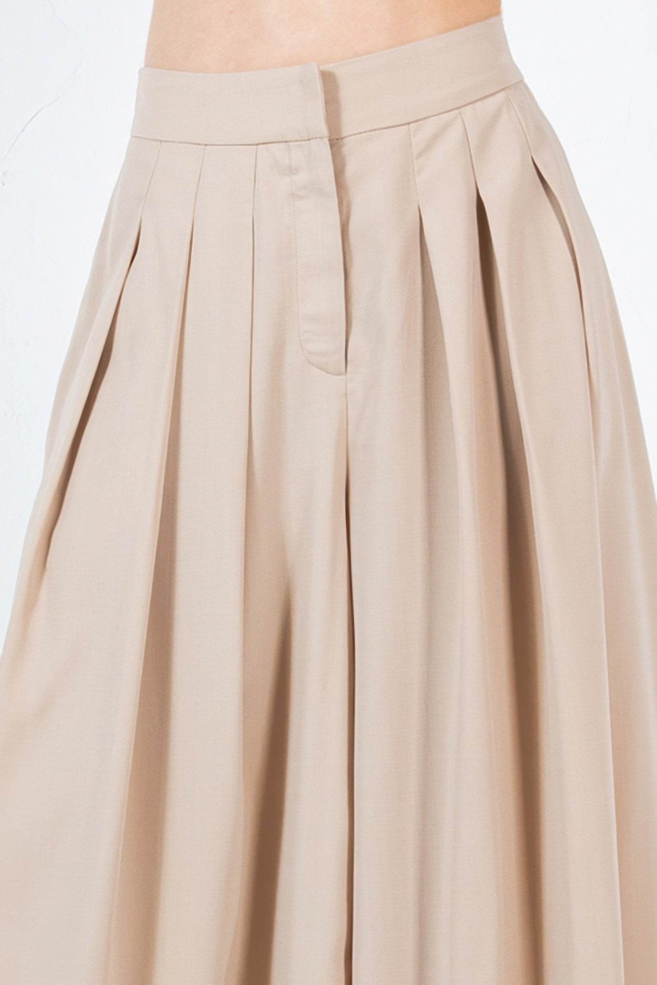 Large Hem - Wide Leg & Pleated Solid Pants - Ultim8 Designs 4 U
