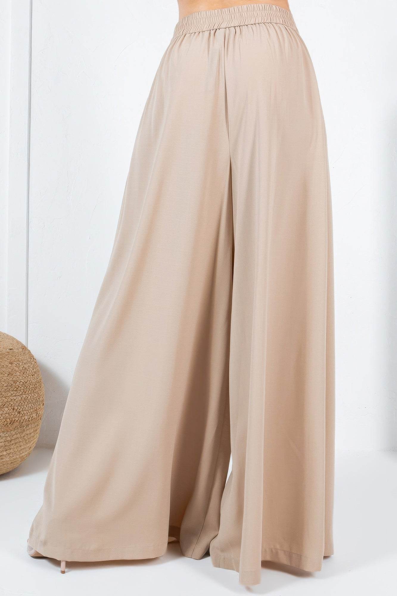Large Hem - Wide Leg & Pleated Solid Pants - Ultim8 Designs 4 U