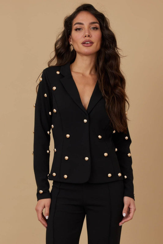 Stud Detailed Fashion Jacket - Ultim8 Designs 4 U