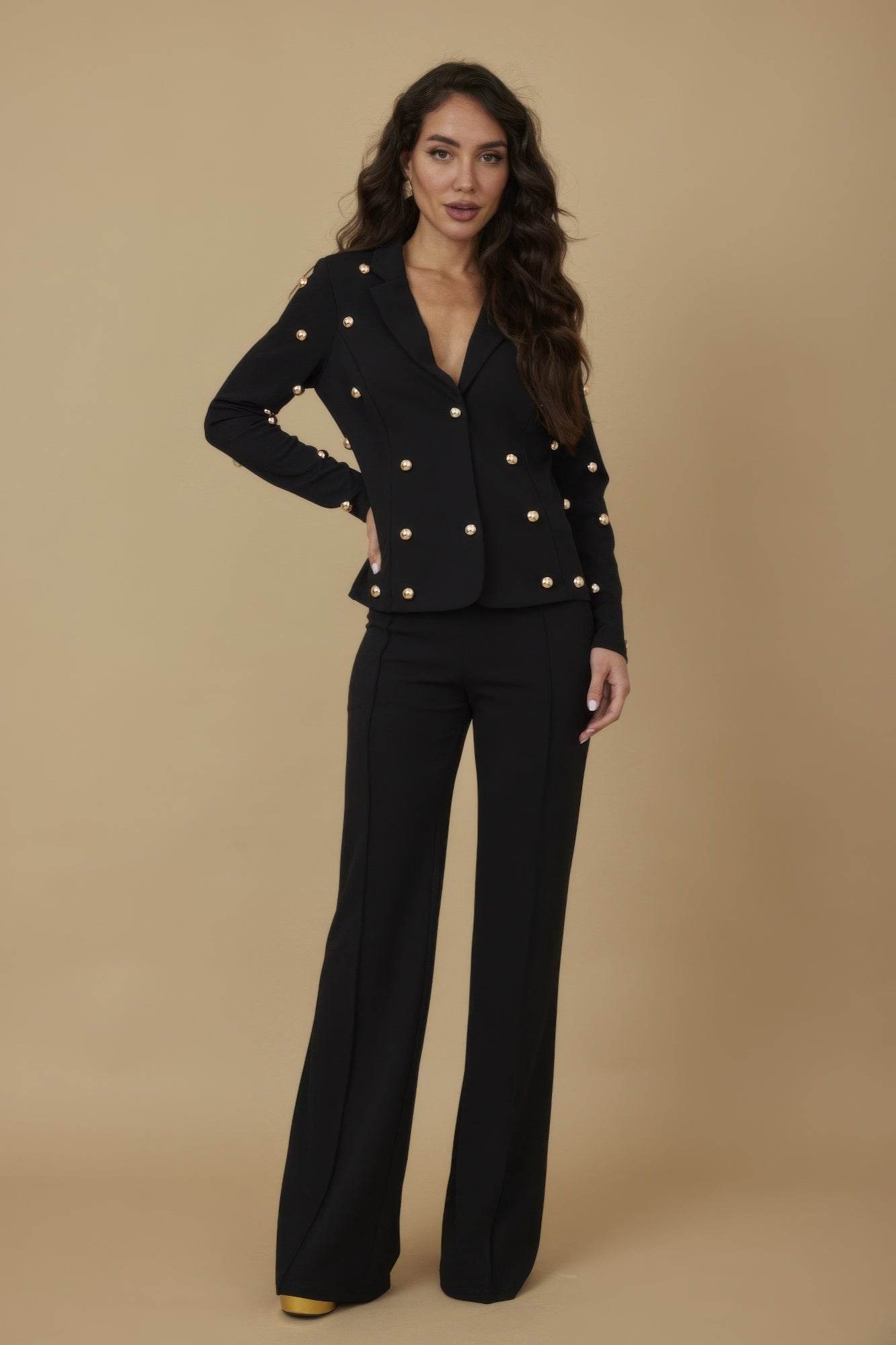 Stud Detailed Fashion Jacket - Ultim8 Designs 4 U