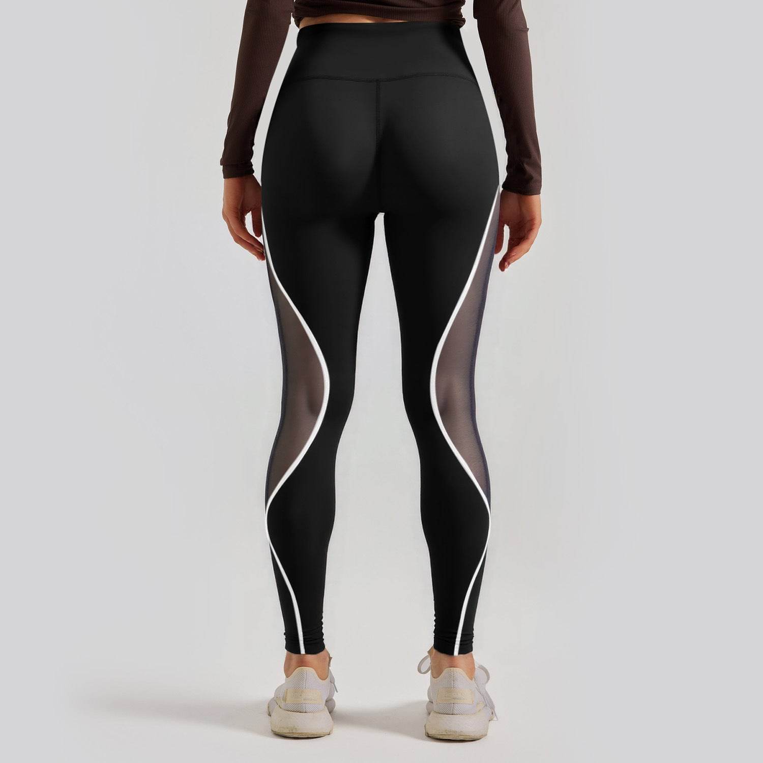 Women's Color Matching Mesh European And American High Waist Yoga Pants - Ultim8 Designs 4 U