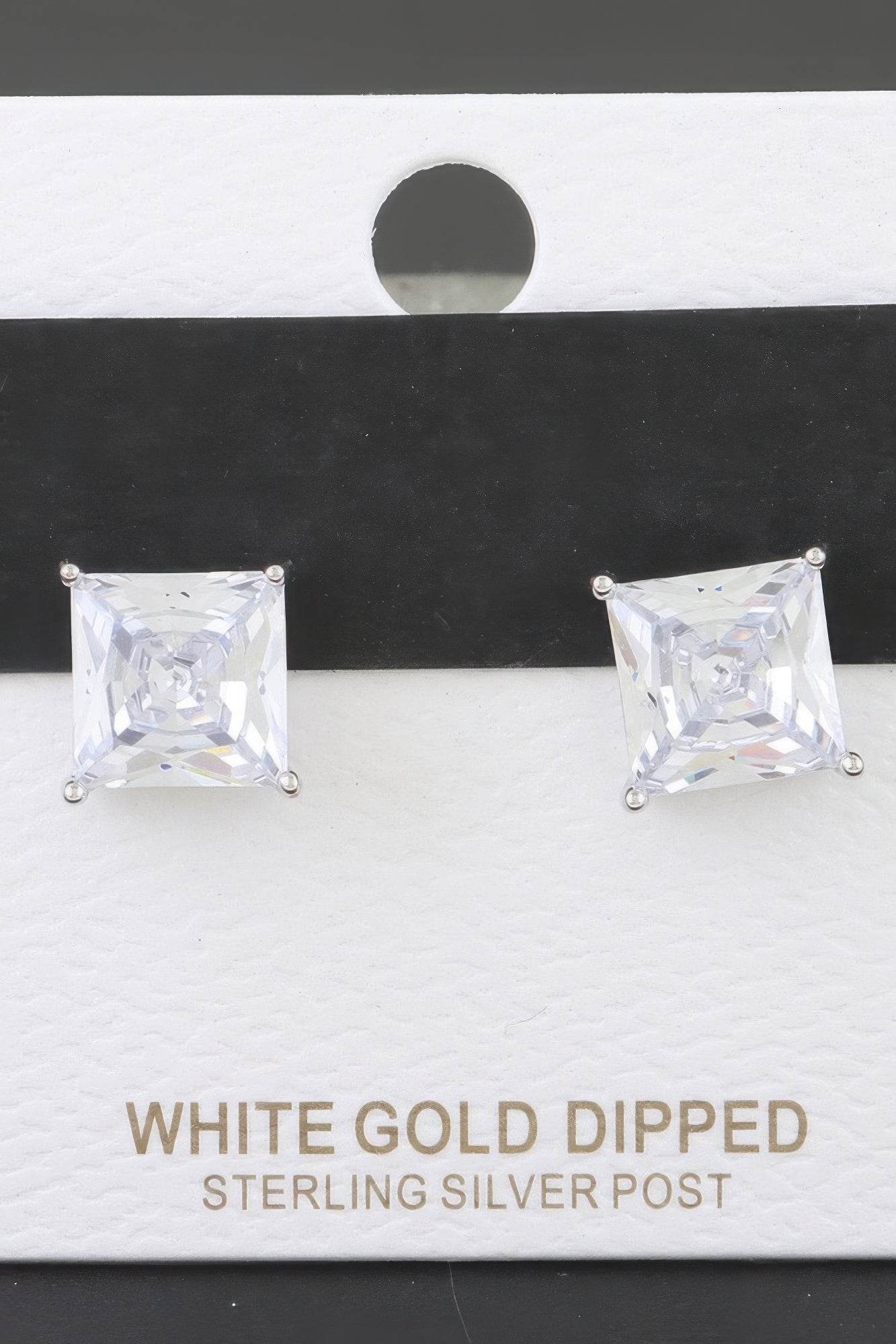 Silver Cubic Zirconia Rhinestone Earrings - Ultim8 Designs 4 U