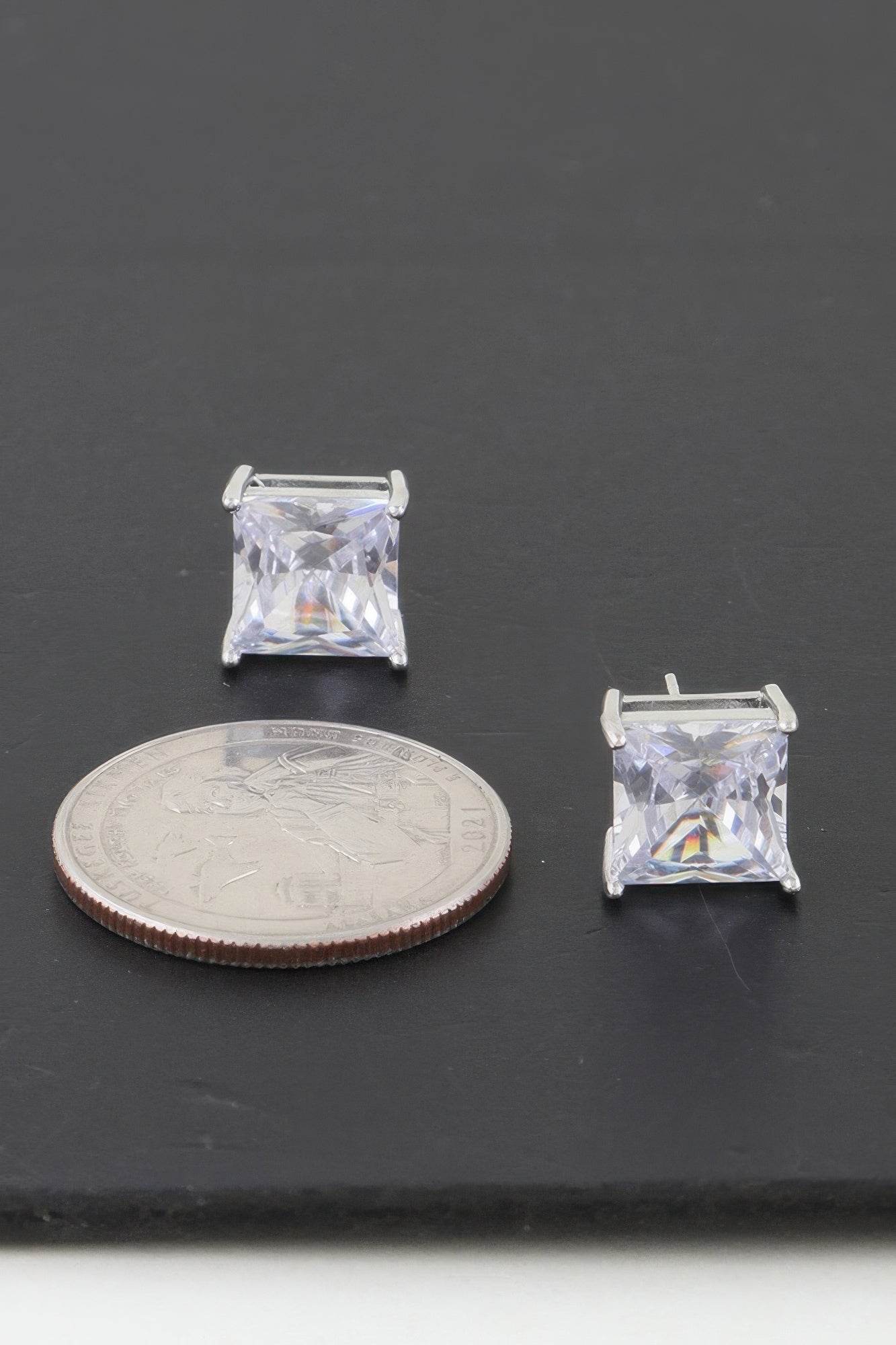 Silver Cubic Zirconia Rhinestone Earrings - Ultim8 Designs 4 U