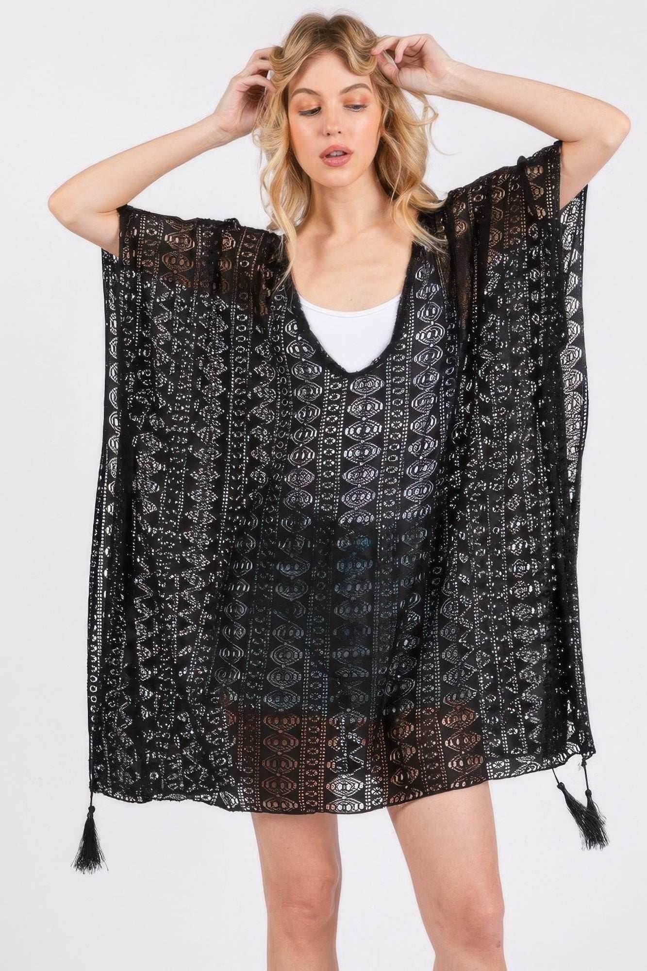 Crochet Lace Tassel Cover Up - Ultim8 Designs 4 U
