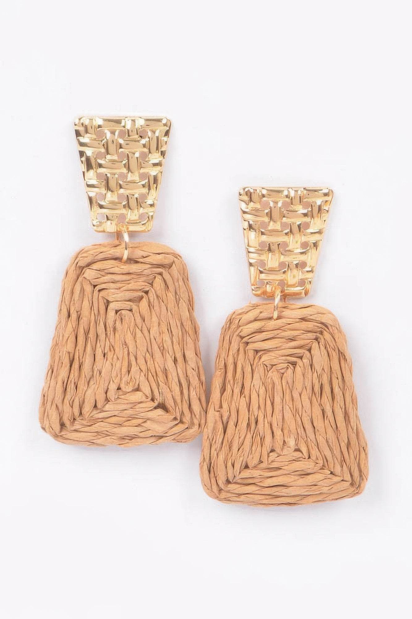 Faux Straw Dangling Earring - Ultim8 Designs 4 U