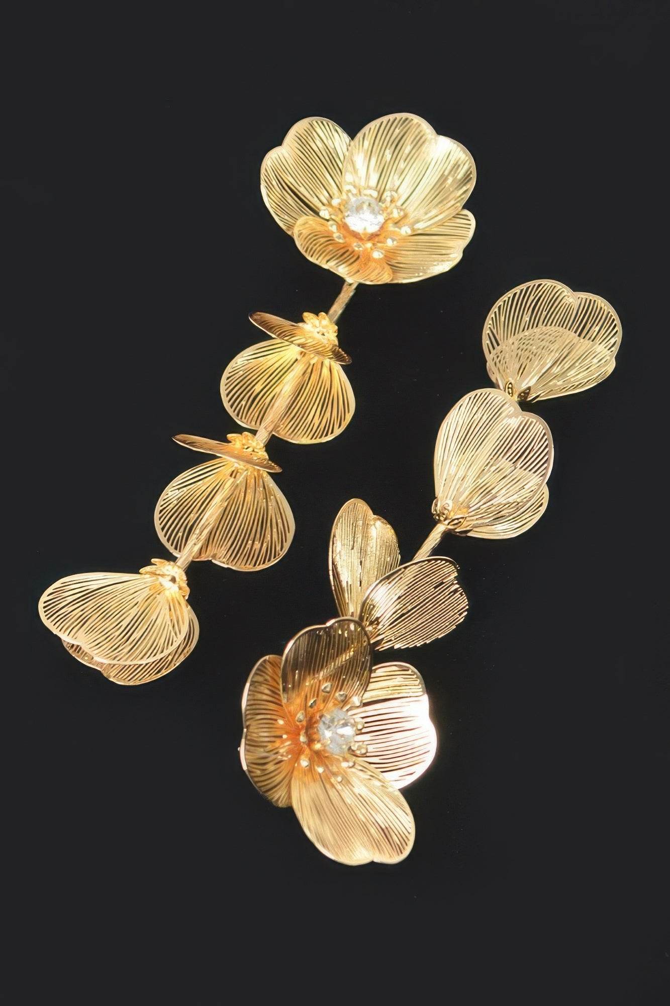 Metal Flower Fringe Earring - Ultim8 Designs 4 U