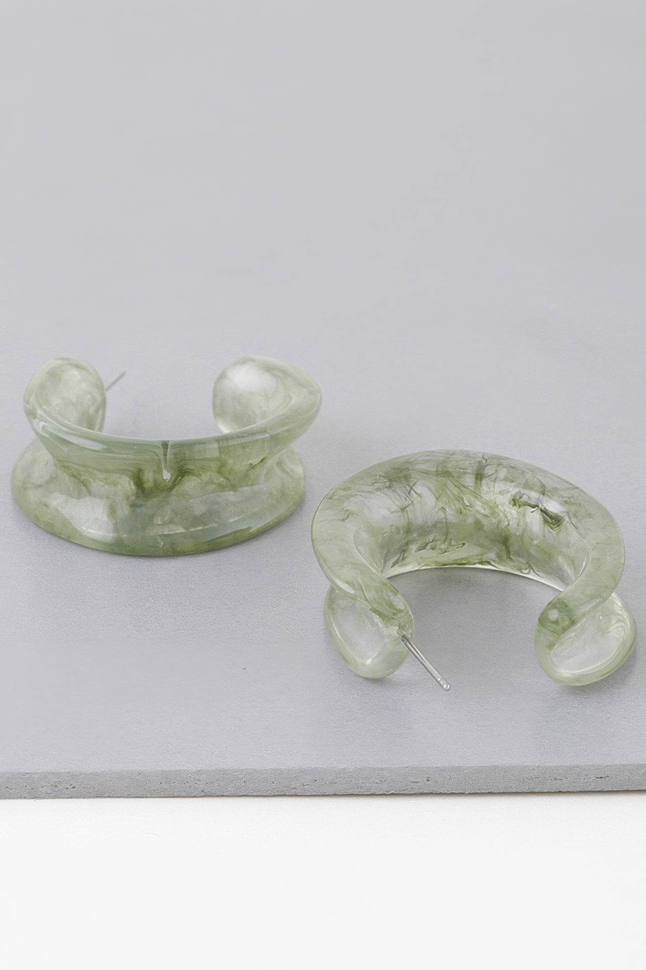 Multi Marble Stone Hoop Earrings - Ultim8 Designs 4 U