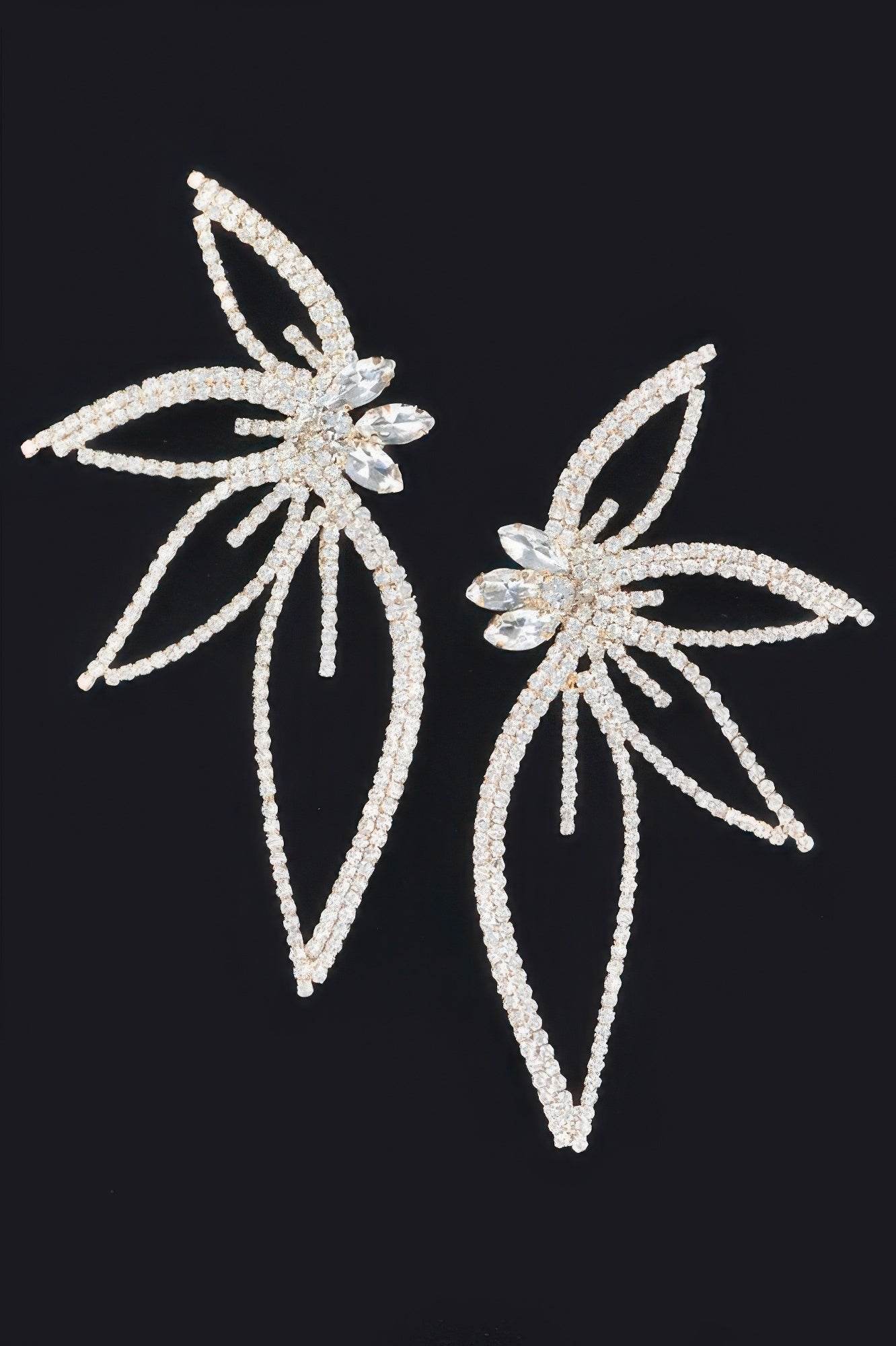 Rhinestone Flower Earring - Ultim8 Designs 4 U