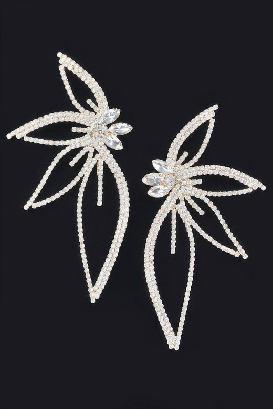 Rhinestone Flower Earring - Ultim8 Designs 4 U