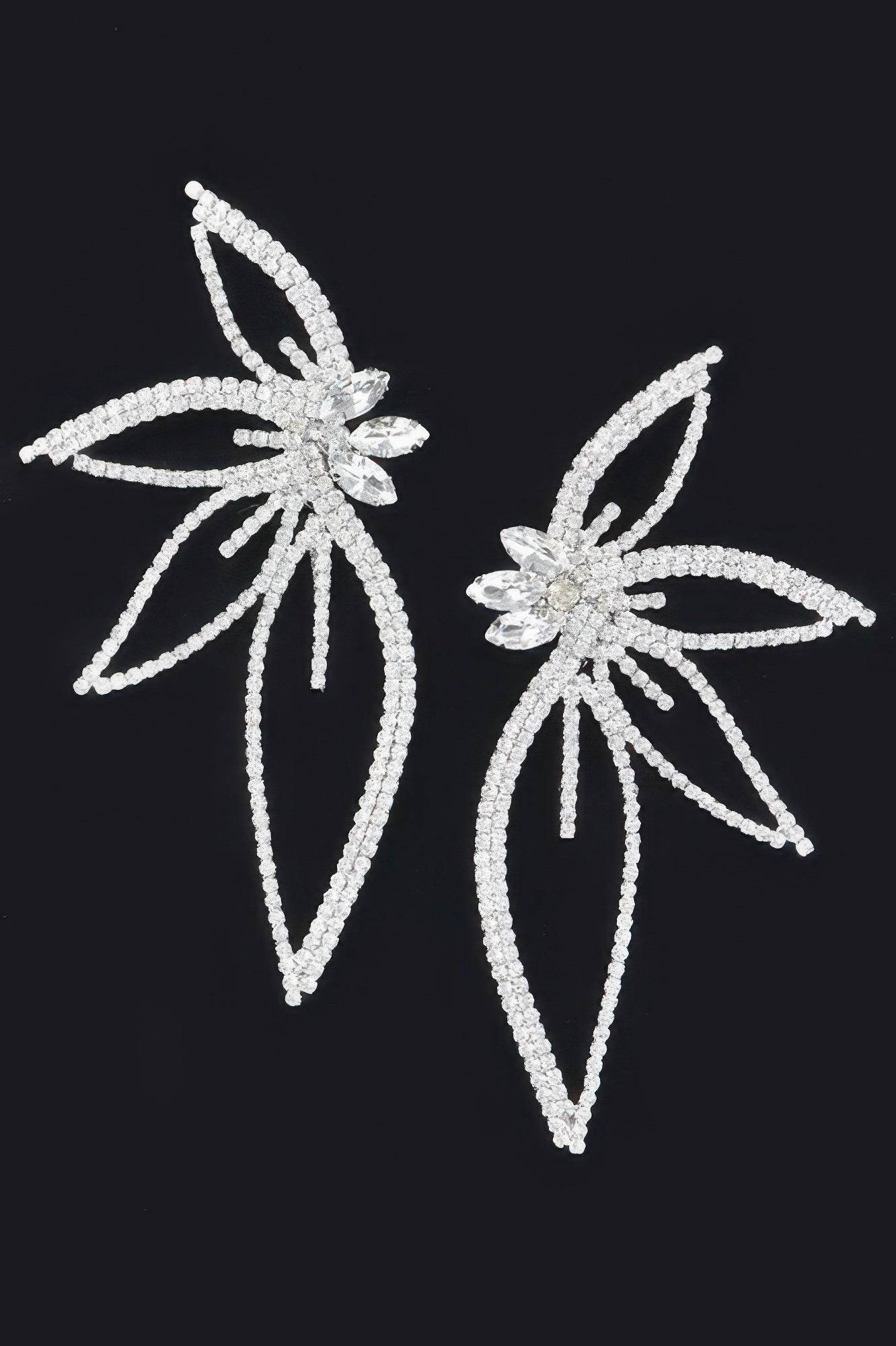 Rhinestone Flower Earring - Ultim8 Designs 4 U