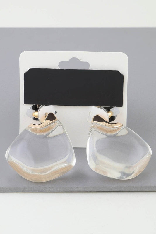 Transparent Geometric Drop Earrings - Ultim8 Designs 4 U