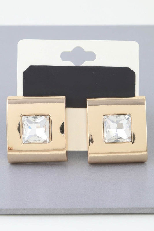 Cubic Rhinestone Stud Earrings - Ultim8 Designs 4 U