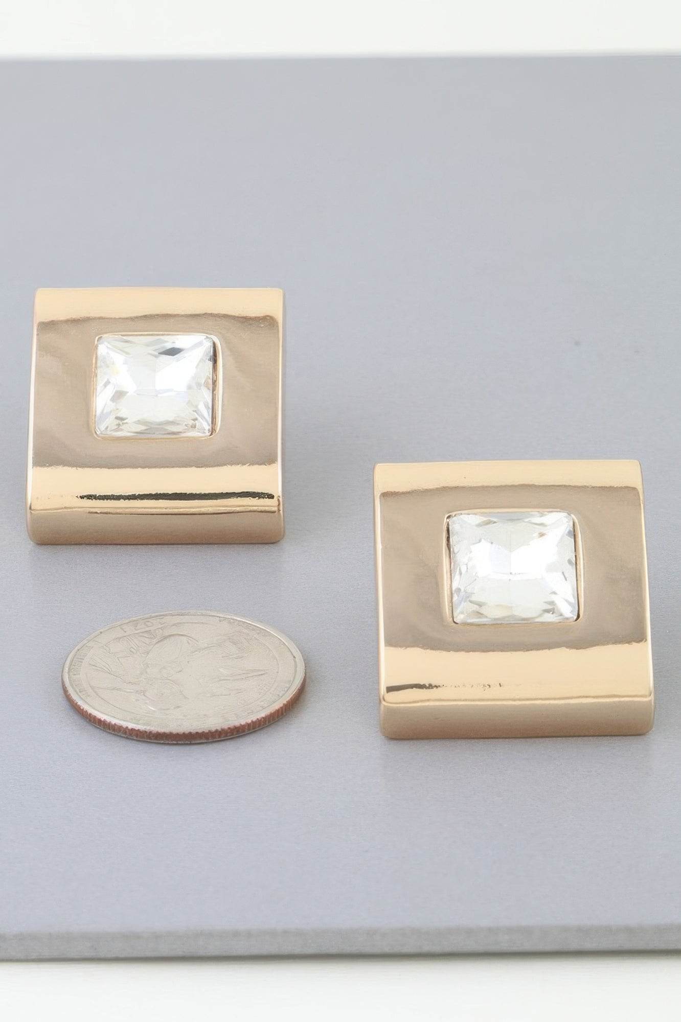 Cubic Rhinestone Stud Earrings - Ultim8 Designs 4 U