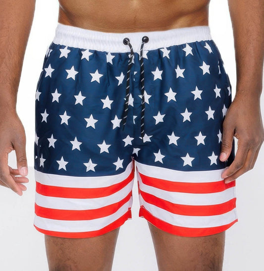 Team Usa Flag Swim Shorts - Ultim8 Designs 4 U