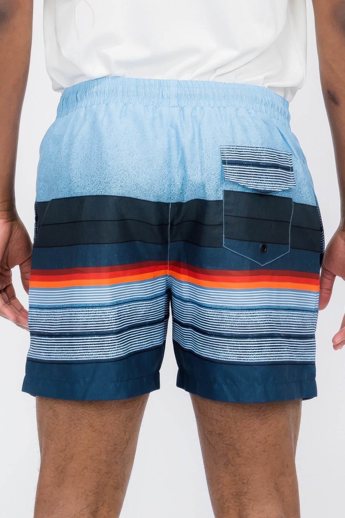 Blue Stripes Swim Shorts - Ultim8 Designs 4 U
