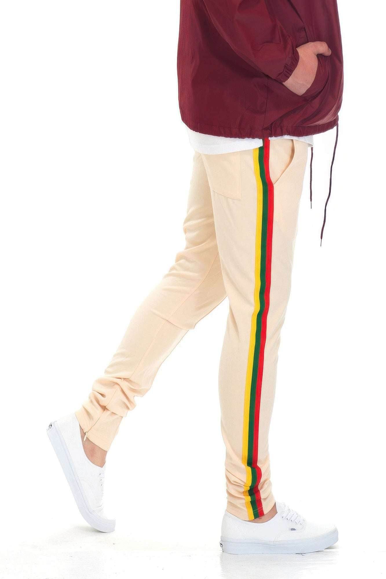 Rasta Taped Track Pants - Ultim8 Designs 4 U
