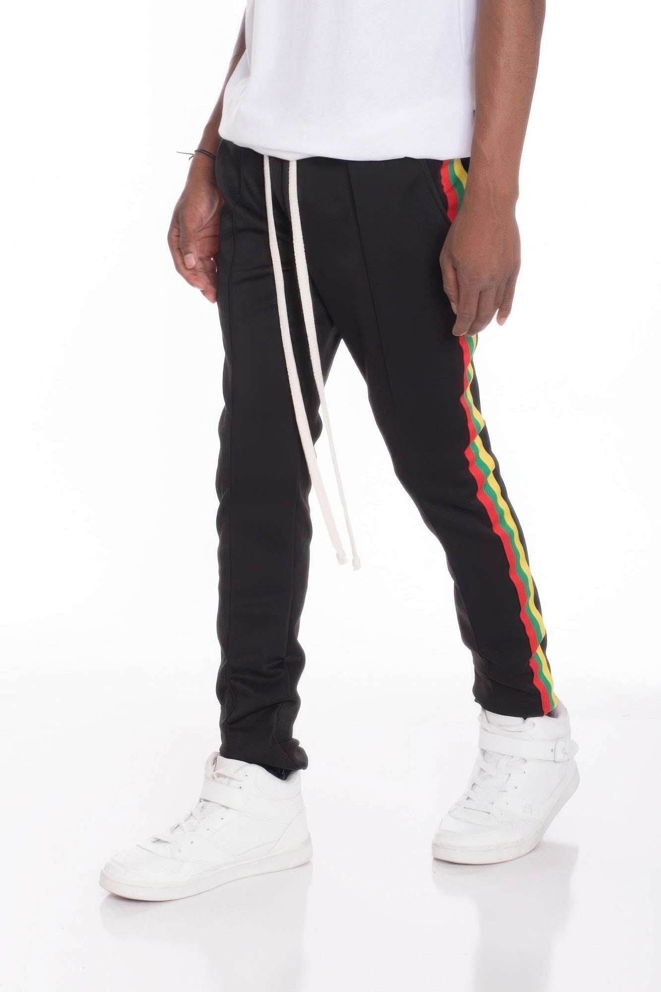 Rasta Taped Track Pants - Ultim8 Designs 4 U
