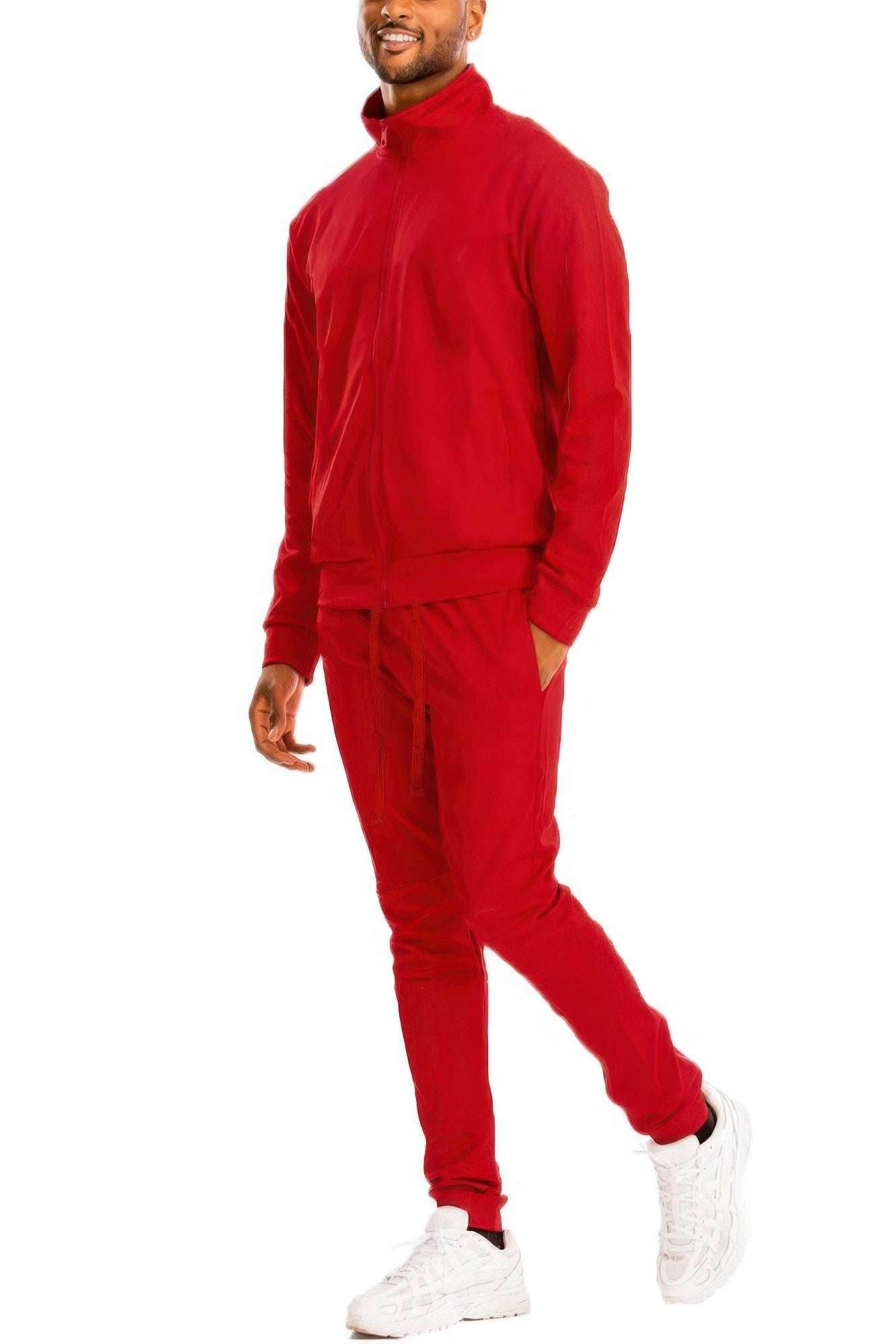 Performance Meets Style – Full Zip Up Solid Track Jacket Set - Ultim8 Designs 4 U