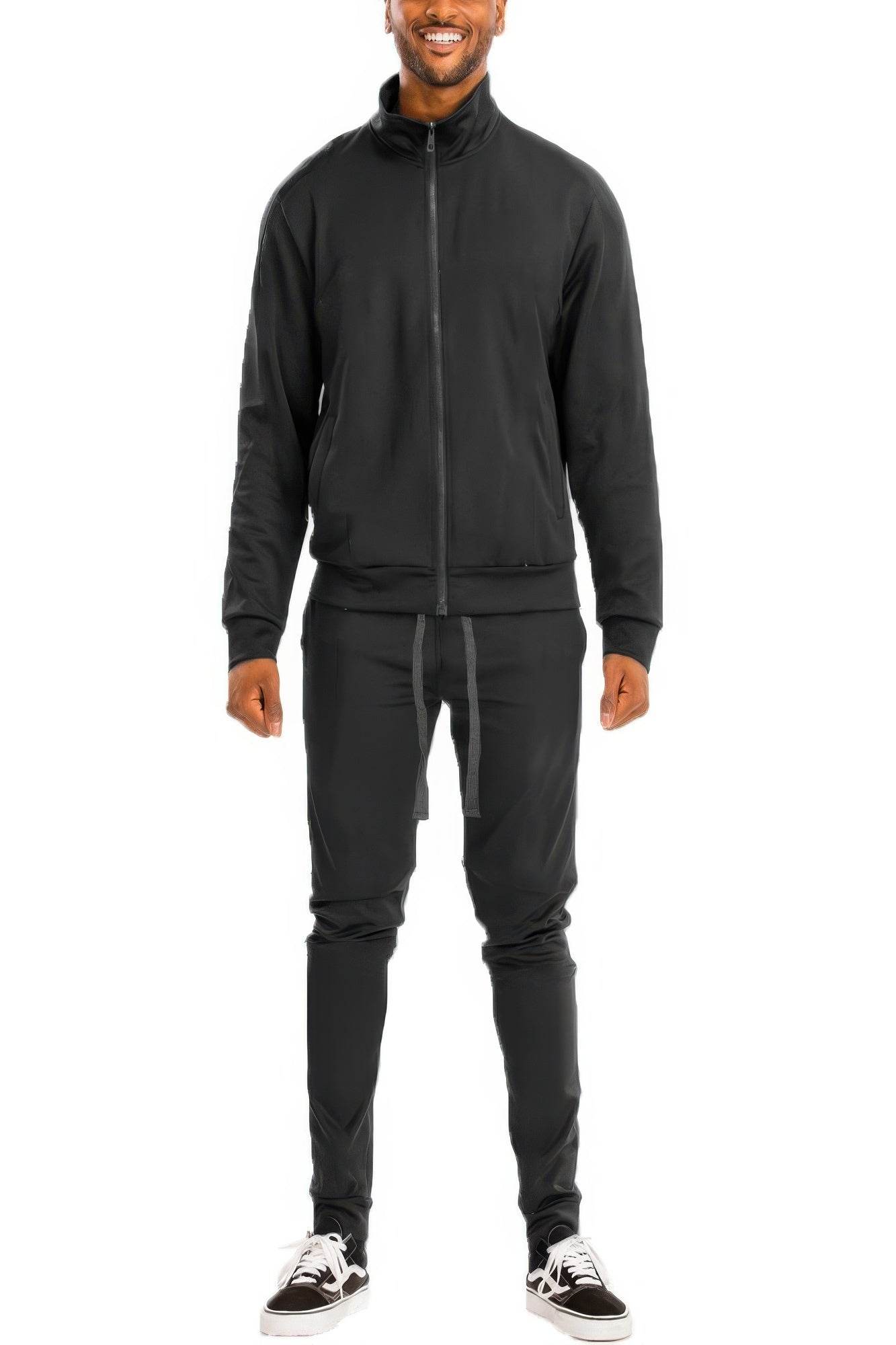 Performance Meets Style – Full Zip Up Solid Track Jacket Set - Ultim8 Designs 4 U