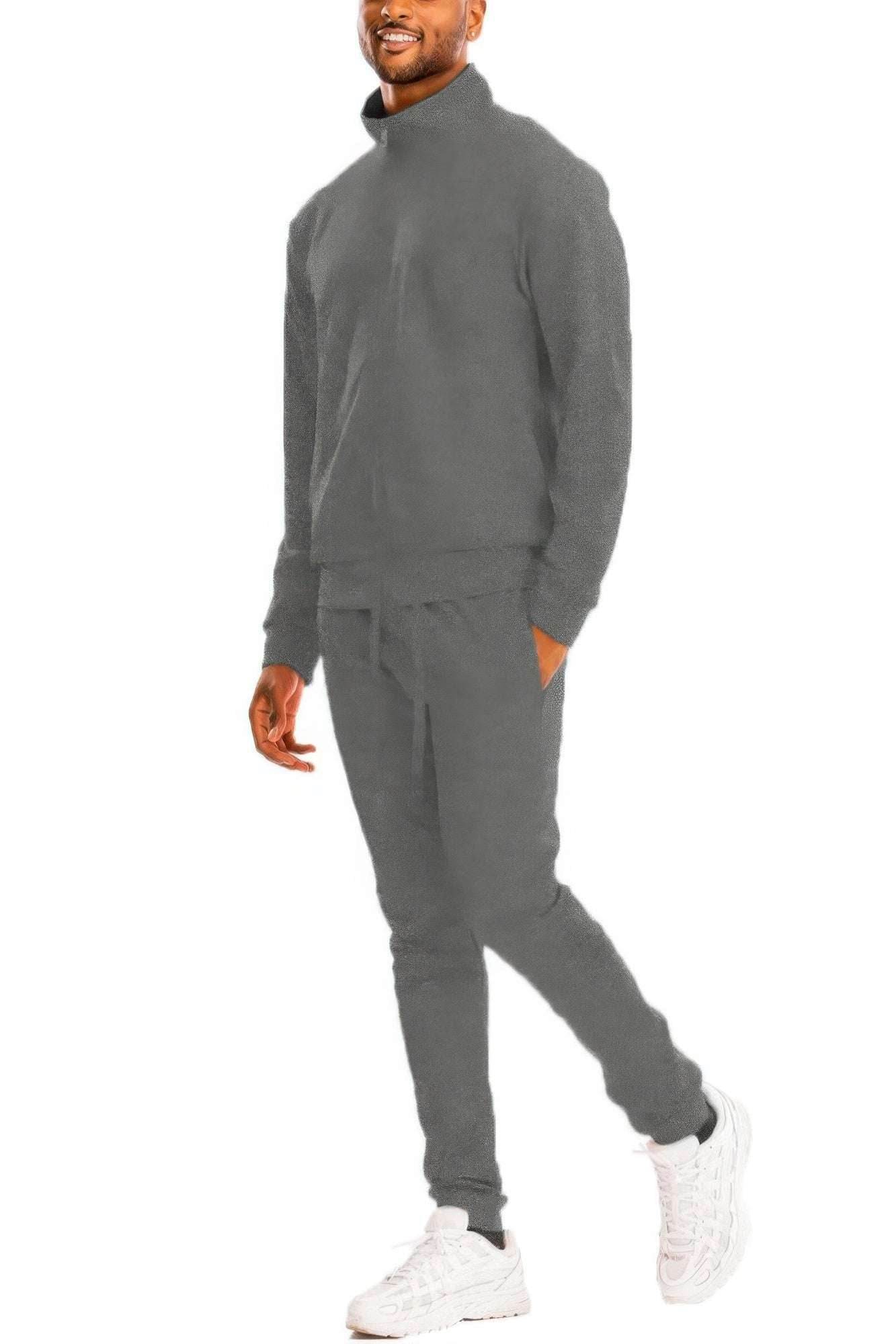 Performance Meets Style – Full Zip Up Solid Track Jacket Set - Ultim8 Designs 4 U