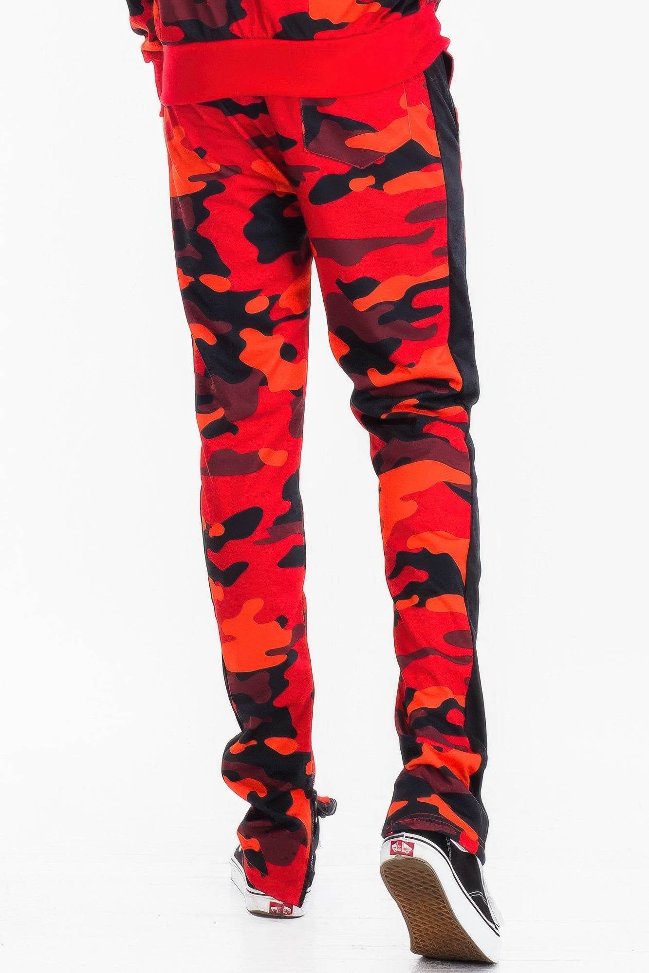 Full Camo With Stripe Track Bottom Pants - Ultim8 Designs 4 U
